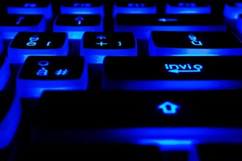 Keyboard with light buttons Stock Photos