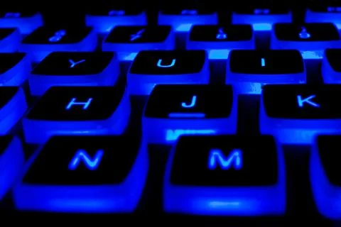 Keyboard with light buttons Stock Photos