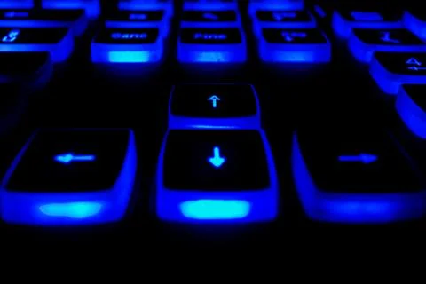 Keyboard with light buttons Stock Photos