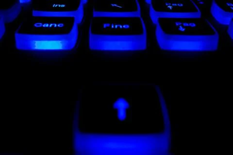 Keyboard with light buttons Stock Photos