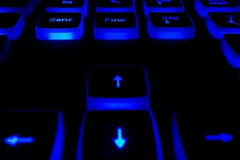 Keyboard with light buttons Stock Photos