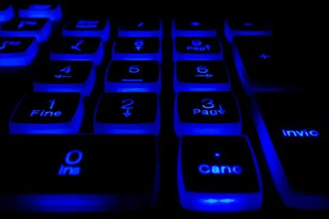 Keyboard with light buttons Stock Photos