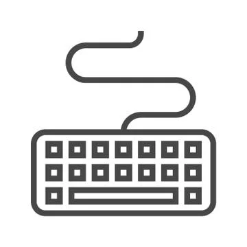 Keyboard Line Icon Stock Illustration