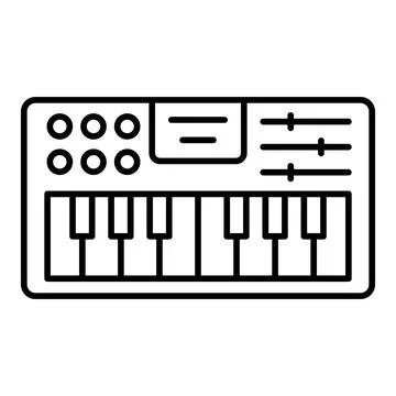 Keyboard Line Icon Stock Illustration