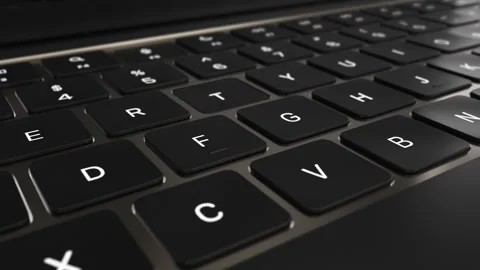 Keyboard loop 3D animation Stock Footage 306534644