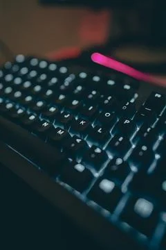 Keyboard in low light Foto stock