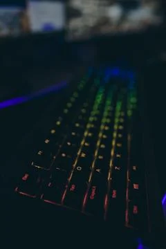 Keyboard in low light Stock-Fotos