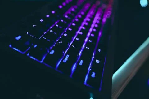Keyboard in low light Stock-Fotos