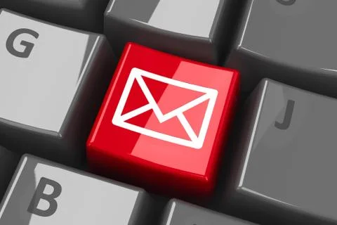 Keyboard mail key Stock Illustration