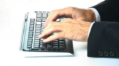 Keyboard manager with suit Stock Footage 87487
