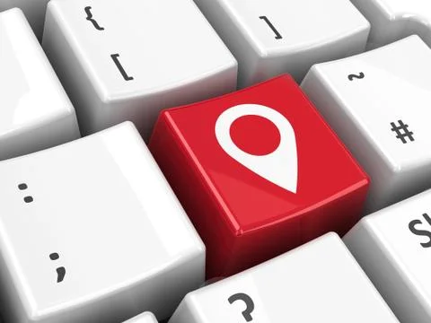 Keyboard map pointer key Stock Illustration