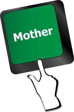 Keyboard with mother word on computer button Illustrazione stock