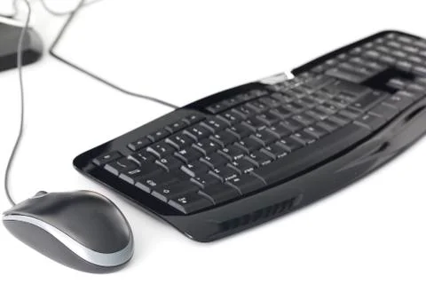 Keyboard with mouse Stock Photos