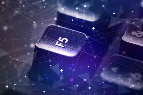 Keyboard with network concept Stock Photos