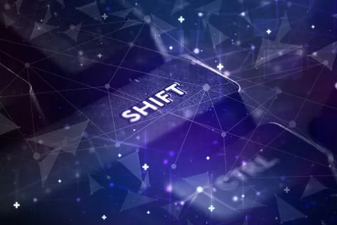 Keyboard with network concept Stock Photos