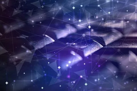 Keyboard with network concept Stock Photos