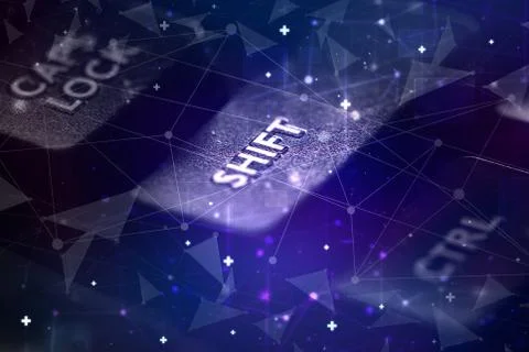 Keyboard with network concept Stock Photos