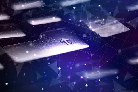 Keyboard with network concept Stock Photos