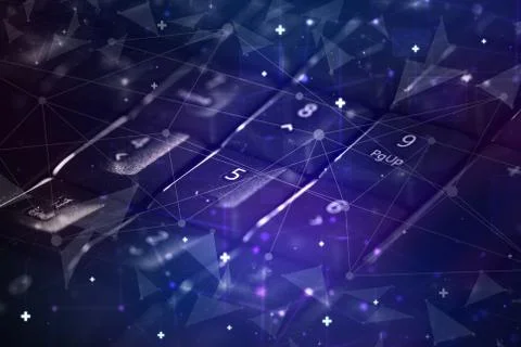 Keyboard with network concept Stock Photos