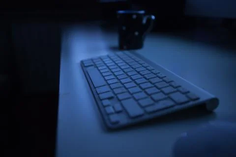 Keyboard in the night Stock Photos