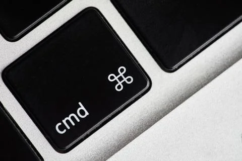 Keyboard of a notebook computer. White and black. Marco Stock Photos