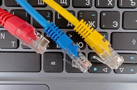 Keyboard of notebook Stock Photos