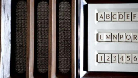 Keyboard of an old jukebox Stock Footage 120941131