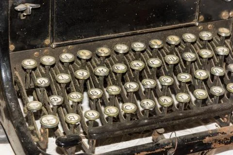 Keyboard old  typewriter. Stock Photos