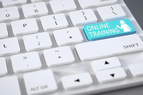 Keyboard online training Stock Illustration