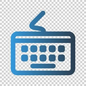 Keyboard outline icon. with gradient colors suitable for interfaces Stock Illustration