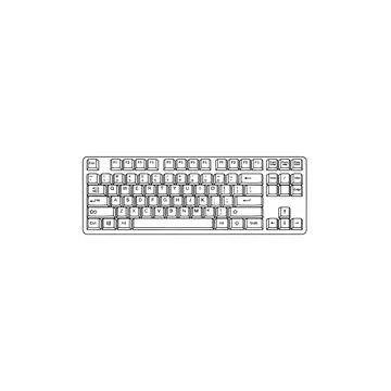 Keyboard outline icon with numeric keypad and arrow keys with ideal for tec.. Stock Illustration
