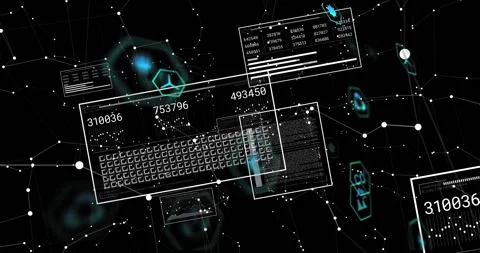 Keyboard panel materializing triggers numeric panels refreshing and icons Stock Footage 311084710