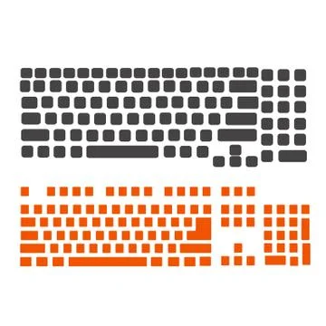 Keyboard pc and notebook Stock Illustration