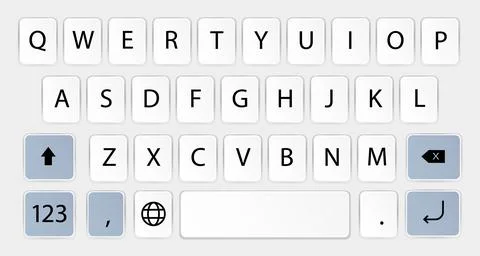 Keyboard phone Digital mobile interface featuring touch-responsive keyboard Ilustração Stock