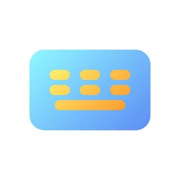 Keyboard pixel perfect flat gradient color ui icon Illustrazione stock