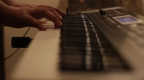 Keyboard Player Stock Footage 40225244