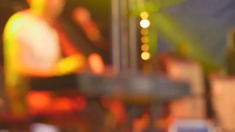 Keyboard Player Live Out Of Focus Stock Footage 92826782