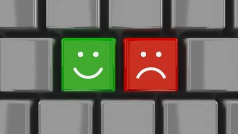 Keyboard positive and negative Stock Illustration