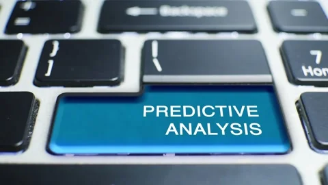 Keyboard Predictive Analysis Button Pressed by hand finger Stock Footage 246649965