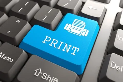 Keyboard with "Print" Button. イラスト素材