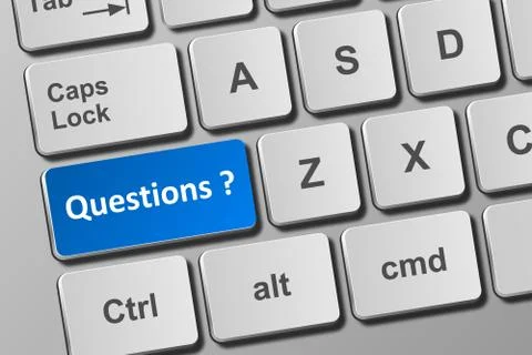Keyboard with questions button Stock Illustration