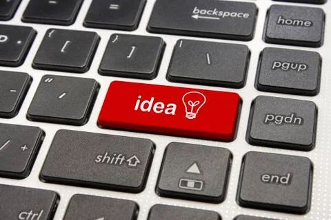 Keyboard Red Idea Stock Illustration
