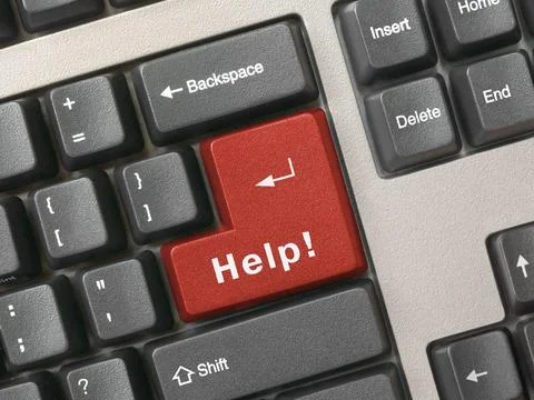Keyboard - red key Help Keyboard - red key Help, closeup Copyright: xZoona... Stock Photos