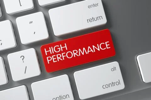 Keyboard with Red Keypad - High Performance Stock Illustration