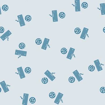 Keyboard replacement repair computer glyph seamless pattern Stock Illustration