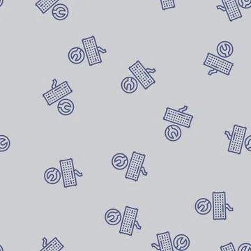 Keyboard replacement repair computer line seamless pattern イラスト素材