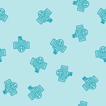 Keyboard replacement repair computer line vector seamless pattern Stock Illustration