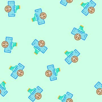 Keyboard replacement repair computer vector seamless pattern イラスト素材