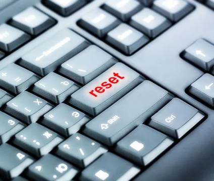 Keyboard with reset button Stock Photos