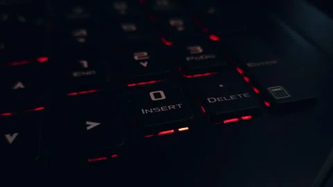 Keyboard With RGB Light Video stock 249047067